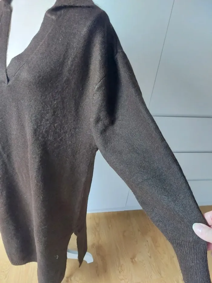 Longue robe pull en maille - photo numéro 4