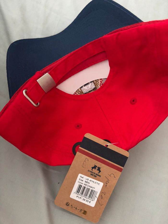 Casquette US Athletic original rouge et bleu - photo numéro 3