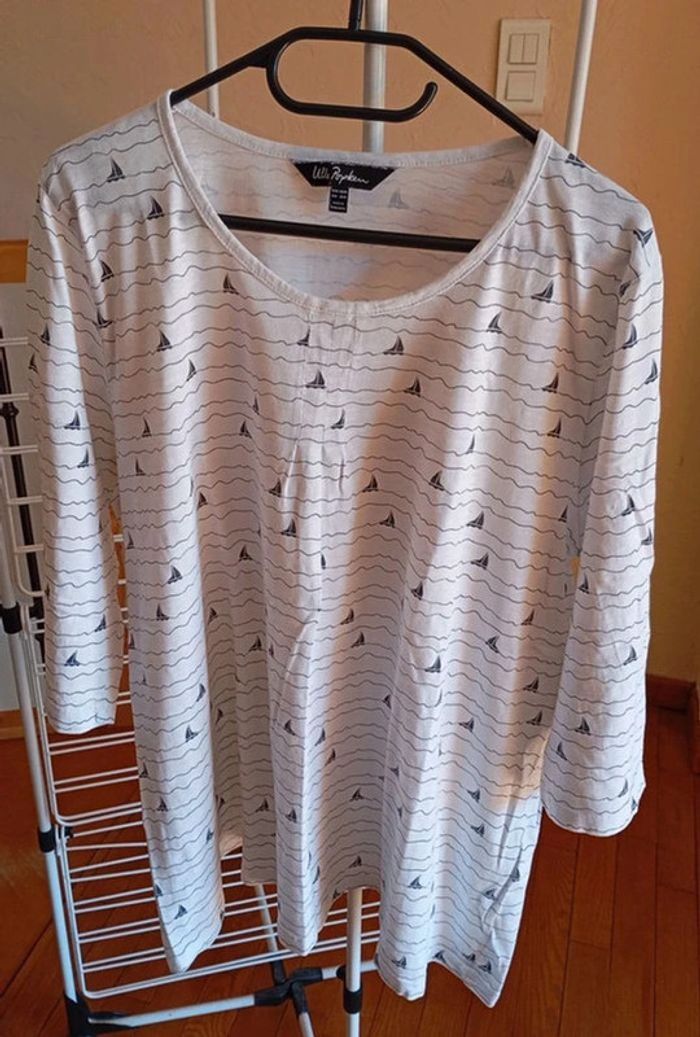 Tee-shirt manches 3/4 100% coton Taille 46/48