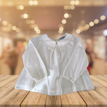 Blouse Blanche Col Claudine