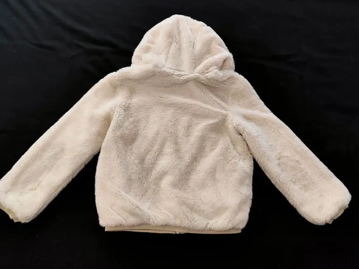 Veste sherpa crème Kiabi 10 ans - photo numéro 3