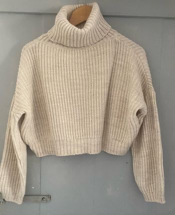 Pull col roulé court