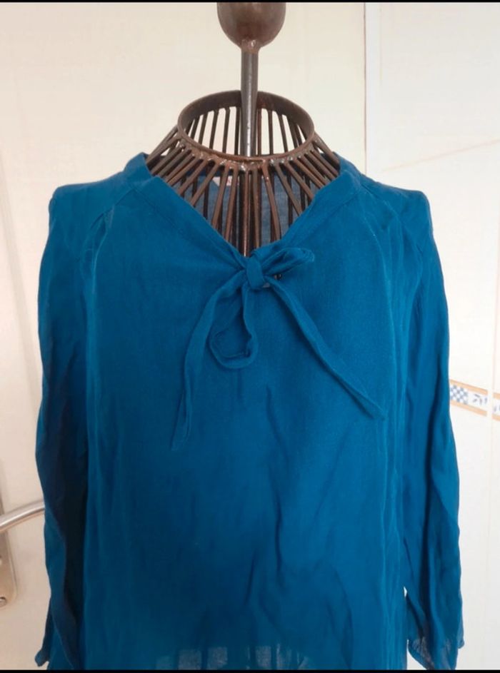 Blouse bleu fluide camaïeu taille M/38 - photo numéro 2