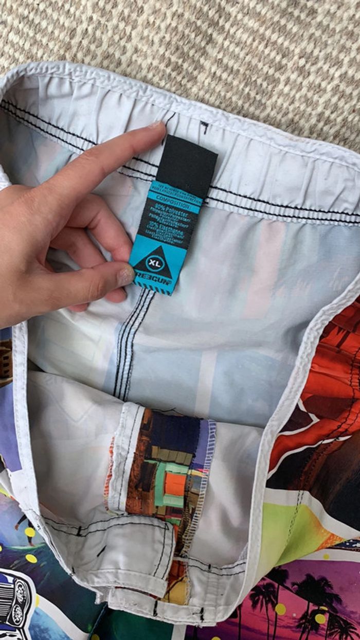Short long de bain marque freegun taille XL modèle rare US faire offre - photo numéro 10