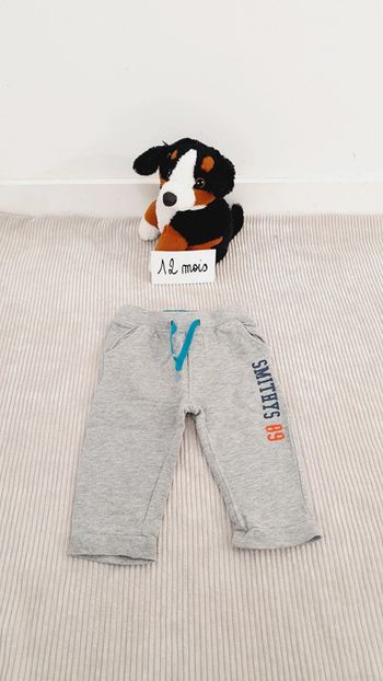 Pantalon jogging sport gris bébé garçon 12 mois 1 an