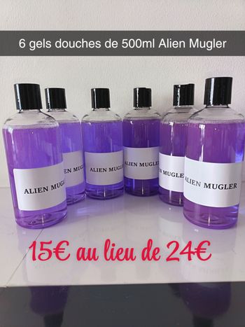 Lot de 6 gels douches alien de 500ml