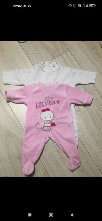 Lot de 2 pyjamas naissance