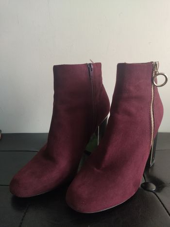 Bottines bordeaux femme