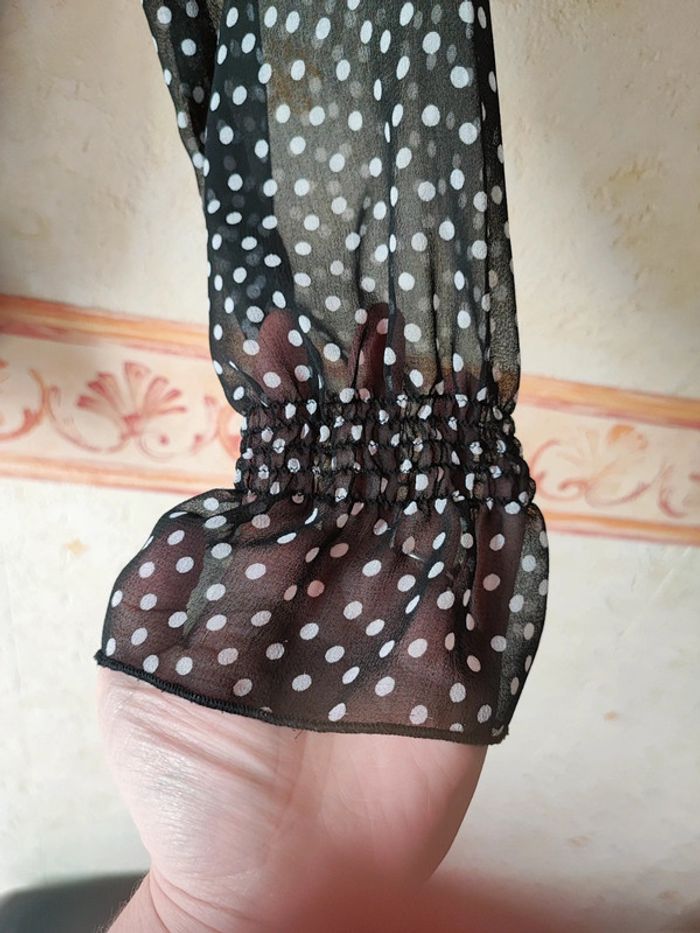 Blouse noire à pois - photo numéro 3