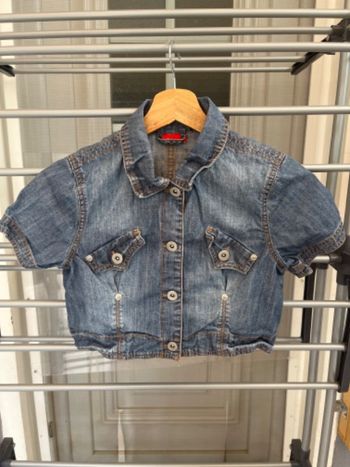 Veste en jean courte manches courtes bleu taille 10 ans Tissaia