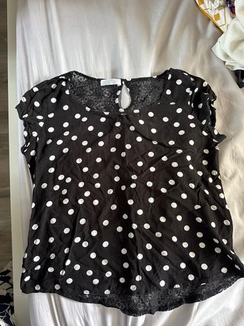 Magnifique tee shirt dos en dentelle 38 promod