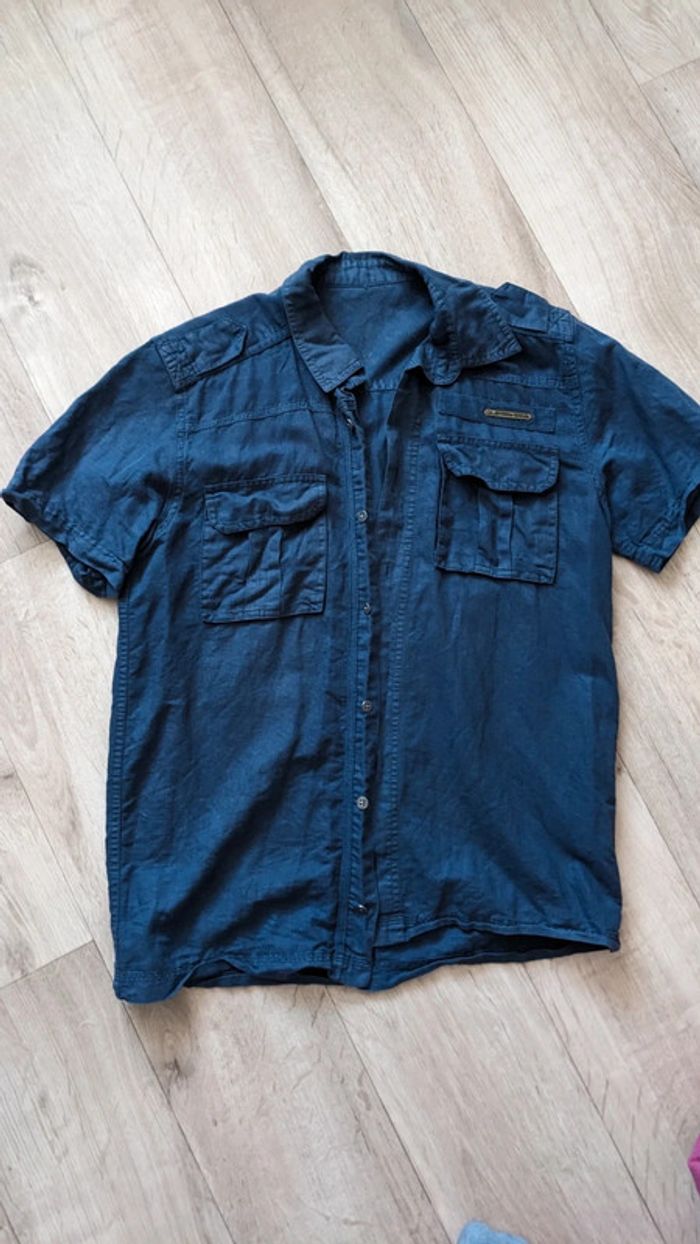 Chemise Casual Coton et Lin Marine Quicksilver M - photo numéro 2