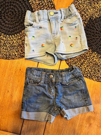 Lot 2 shorts en jean 