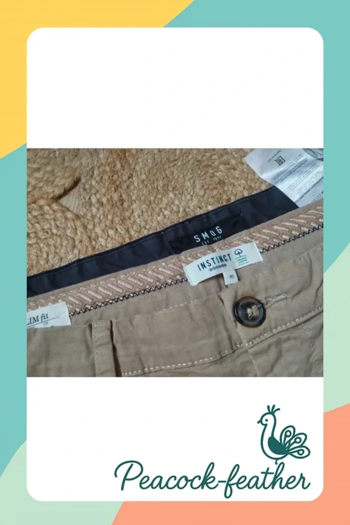 Pantalon Chino beige bonobo 40 - photo numéro 13