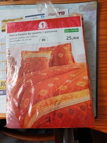 Parure housse de couette 1 personne