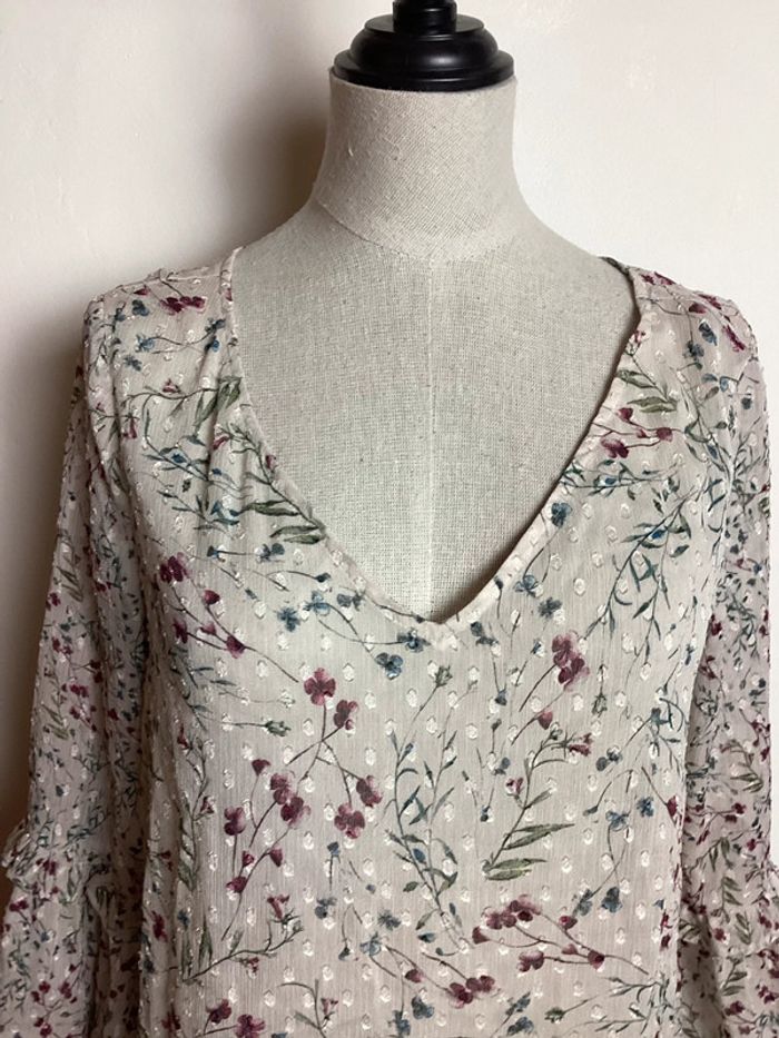 Blouse écrue fleurie Esprit 38 - photo numéro 3