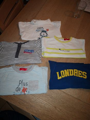 Lot 5 hauts manches longues 24 mois