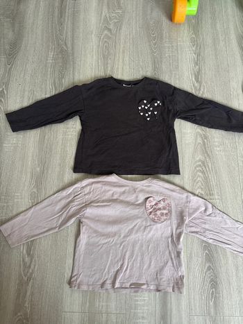 Lots de 2 t-shirt Zara manche longue fille 5 ans