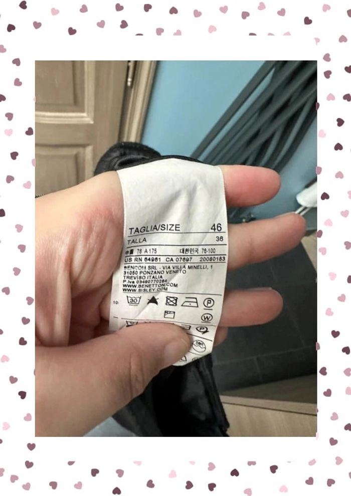 Mini jupe en laine benetton 46 noir - photo numéro 8