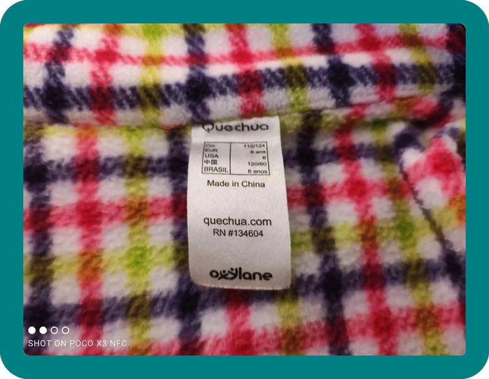 Veste polaire vichy 6 ans Quechua Decathlon fille - photo numéro 3