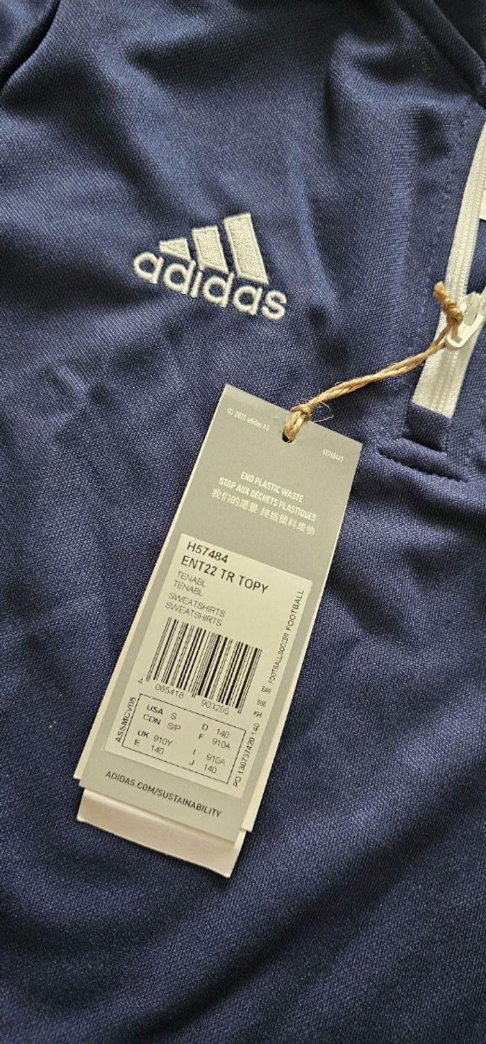 Sweat / haut de sport Adidas bleu marine – Neuf avec étiquette – Taille 9/10 ans - photo numéro 6