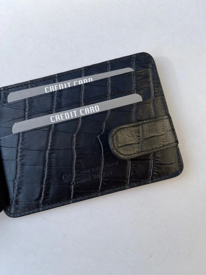 Porte-cartes en cuir motifs style peau de crocodile - photo numéro 4