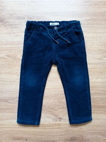 Pantalon velours bleu 18 mois