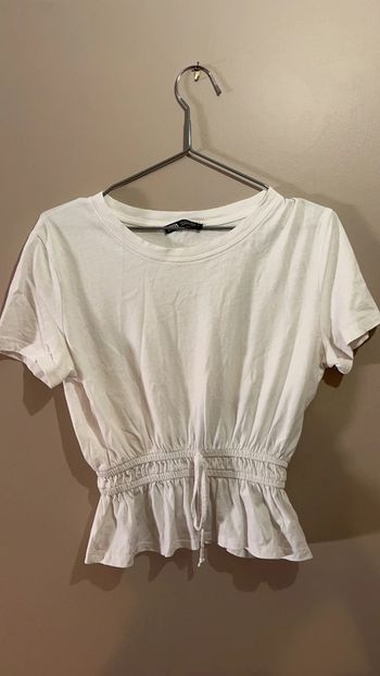 Top blanc zara