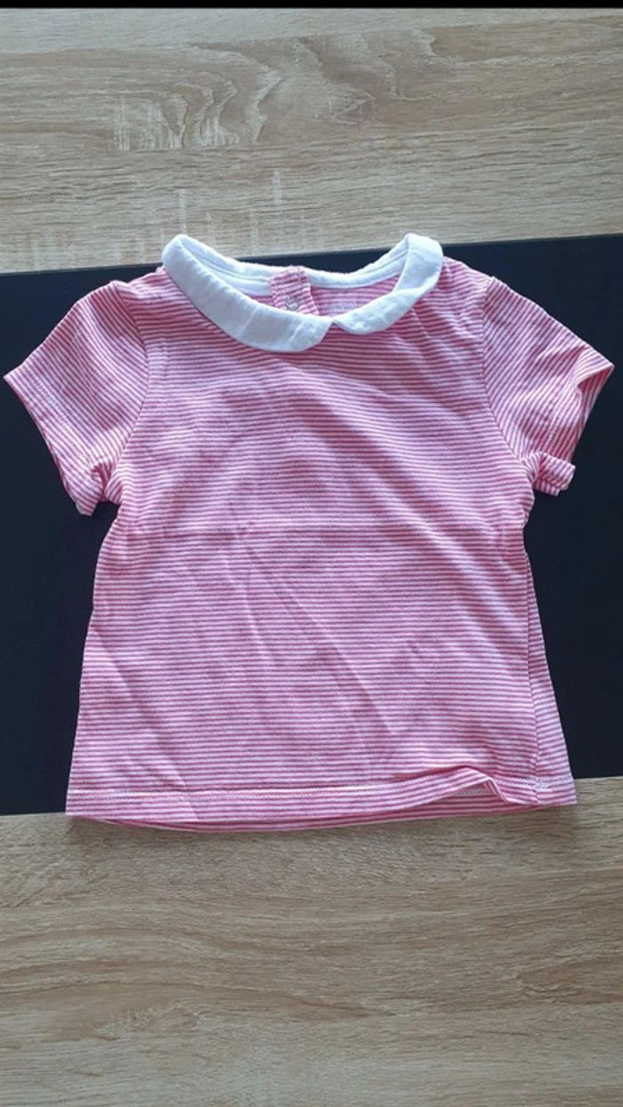 Ensemble salopette short et tee-shirt 23 mois - photo numéro 3