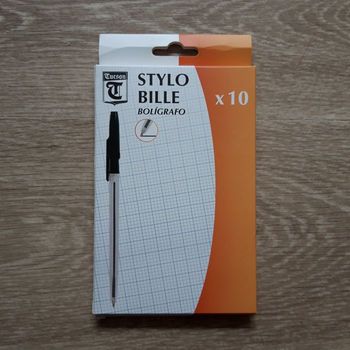 Lot de 10 stylo-bille noirs Tucson NEUF