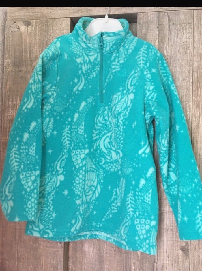 Polaire decathlon fille bleu vert 5 ans