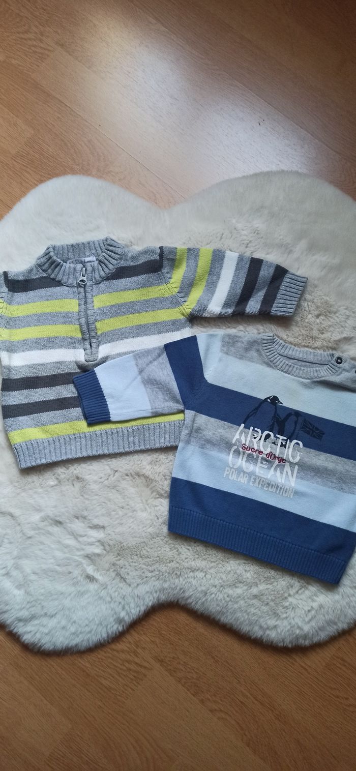 Lot de 2 pulls taille 9 mois