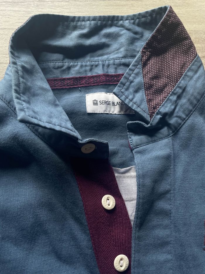 Polo Bleu Serge Blanco homme – Taille XS – Très bon état - photo numéro 3