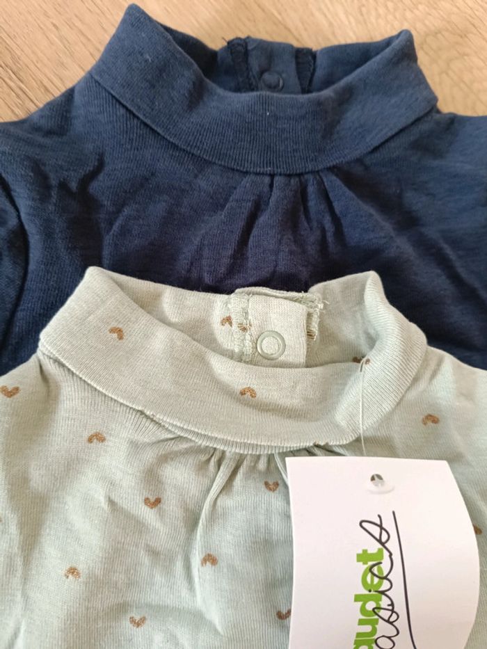 Lot de 2 sous pull neuf 3 mois vert baudet - photo numéro 2