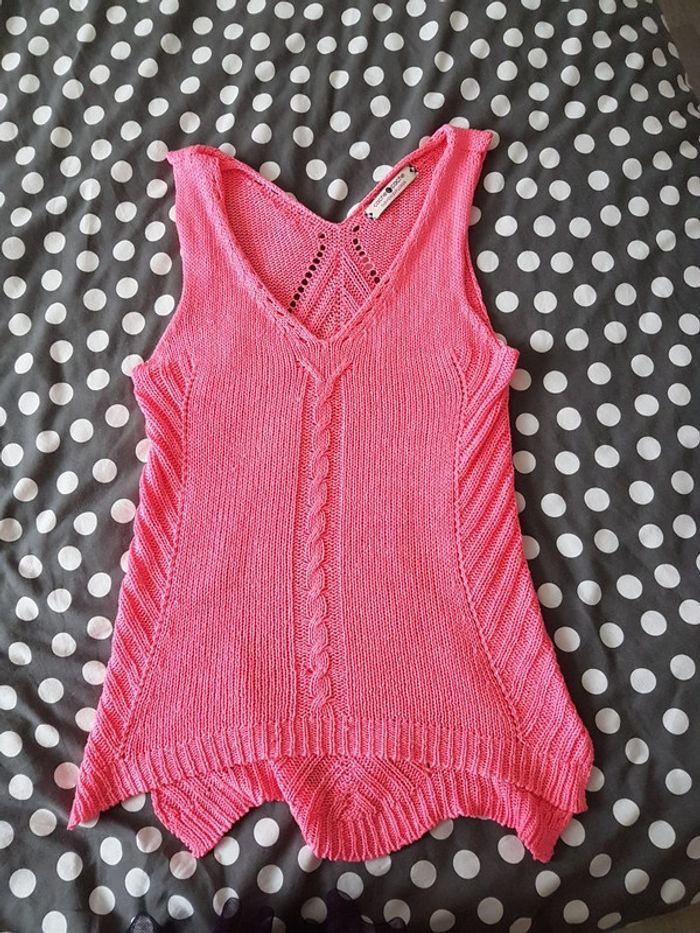 Débardeur rose fluo