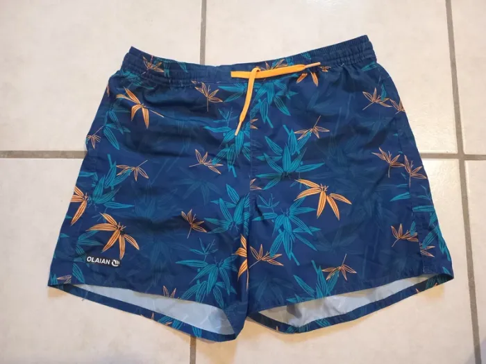 Short de bain 10/11 ans Décathlon bleu & orange