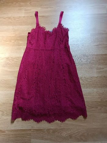 Robe rouge bordeaux dentelle Vero Moda M