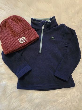 ⚘️💙💙🤩😍 NEUFS Pull polaire 3 ans et bonnet garçon ⚘️🤩😍💙💙