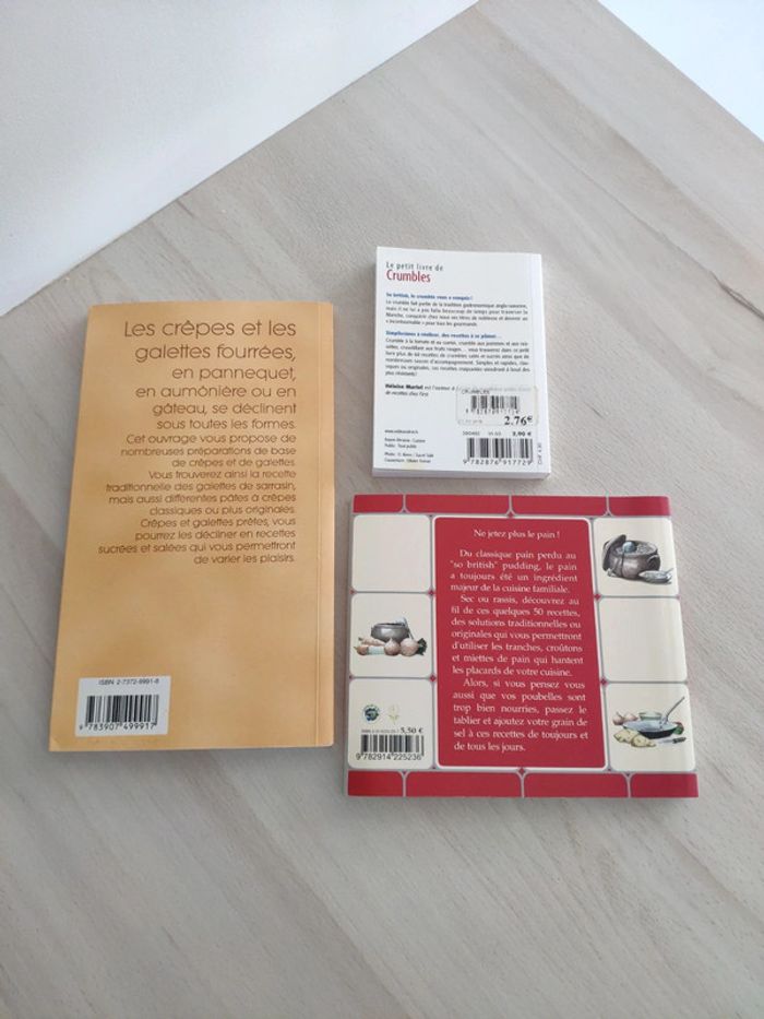 Lot 3 livres Crumbles recettes au pain perdu faites sauter les crêpes - photo numéro 2
