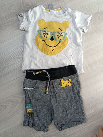 Tee-shirt manches courtes+short Winnie l ourson