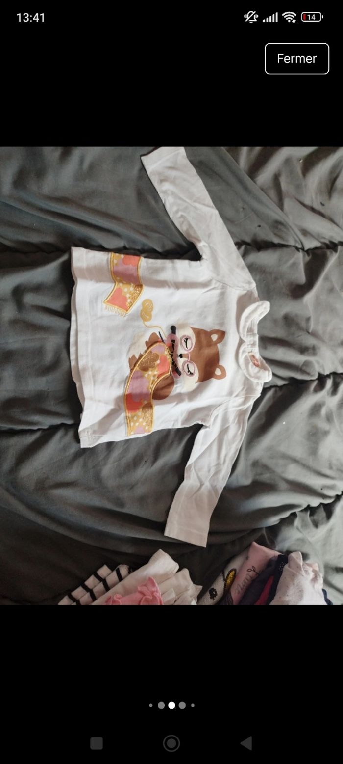 Tee shirt manche longue bébé fille taille 6 mois - photo numéro 6