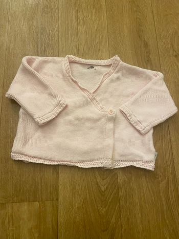 Gilet brassière rose 0/1M