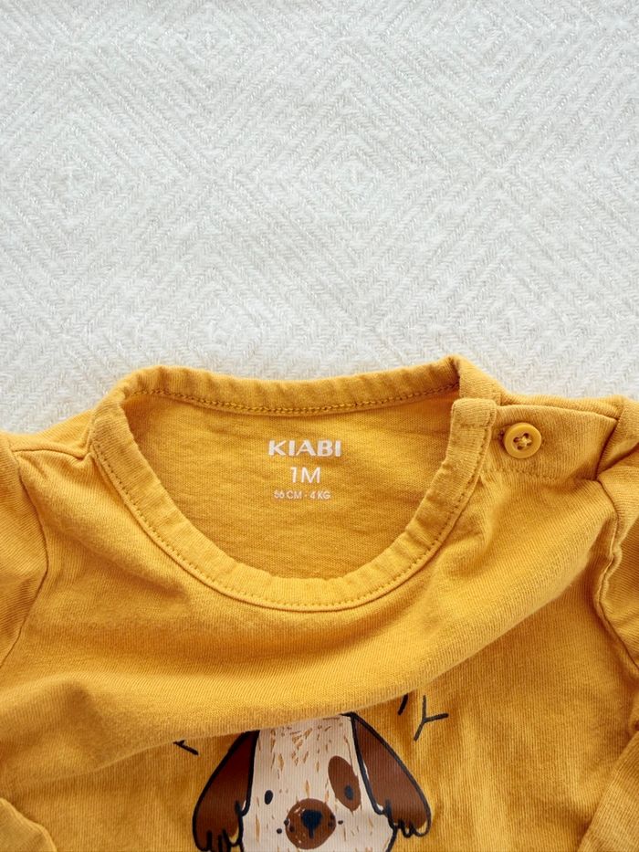 T shirt moutarde Kiabi 1 mois - photo numéro 4