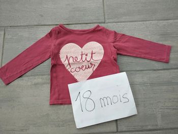 Lot n° 432 T-shirt manches longues In Extenso 18 mois