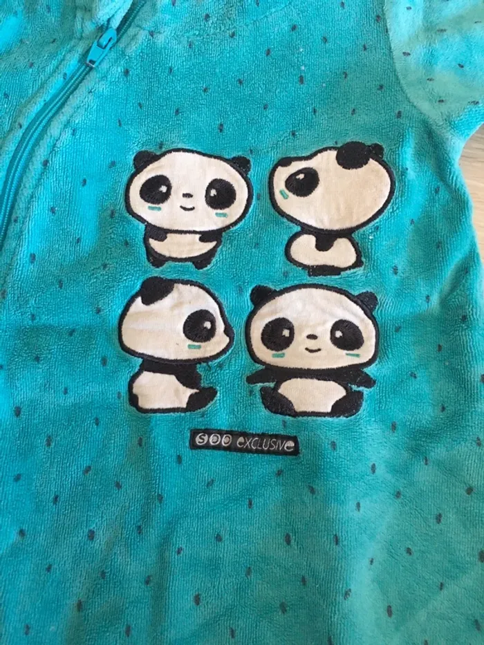 Pyjama velours 9 mois sucre d’orge - photo numéro 2