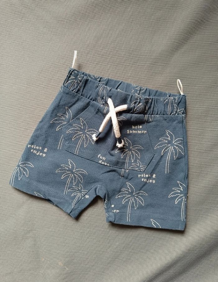 Short bleu motif palmiers - photo numéro 2