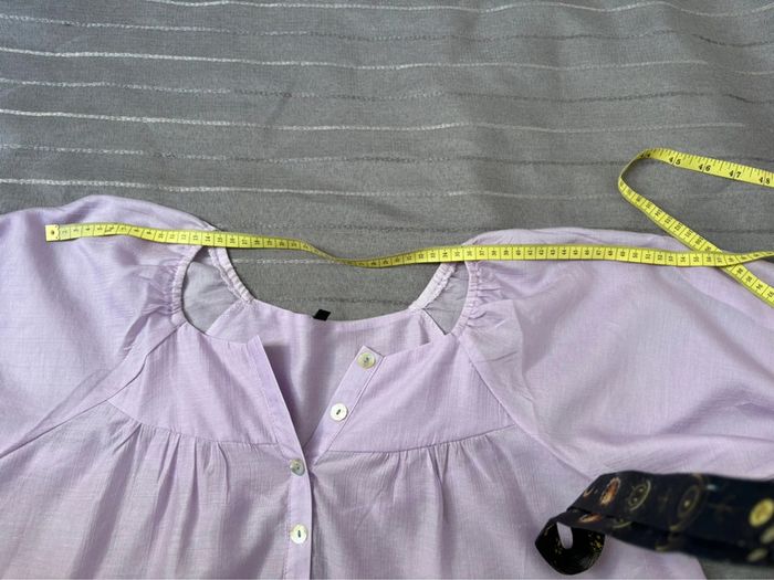Magnifique robe tunique boheme loose en soie violine neuve S/M - photo numéro 9