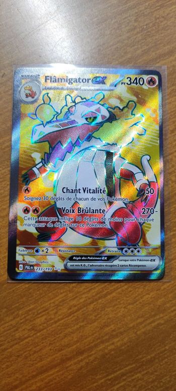 Pokemon - Off center F.A Flamigator ex PAL 233/193 collection évolution à paldea du bloc écarlate et violet - EV02 + Flamigator ex 037/193