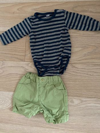 Bodys ML H&M et shorts 3 mois