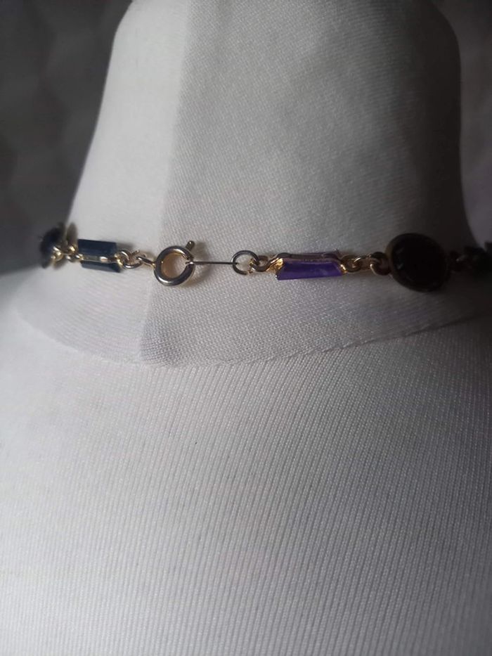 Collier fantaisie, perles multicolores - photo numéro 2